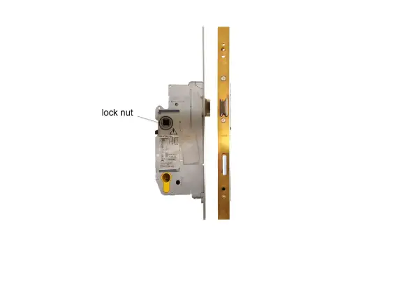 Lock nut (lever nut) with square hole